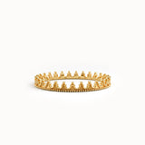 14k Solid Gold Crown Stacking Ring