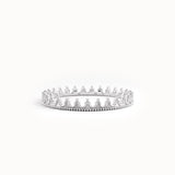 14k Solid Gold Crown Stacking Ring