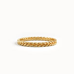 14K Solid Gold Wheat Wedding Band - BRENNMORE 
