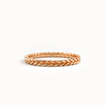 14K Solid Gold Wheat Wedding Band - BRENNMORE 