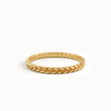 14K Solid Gold Wheat Wedding Band