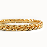 14K Solid Gold Wheat Wedding Band - BRENNMORE