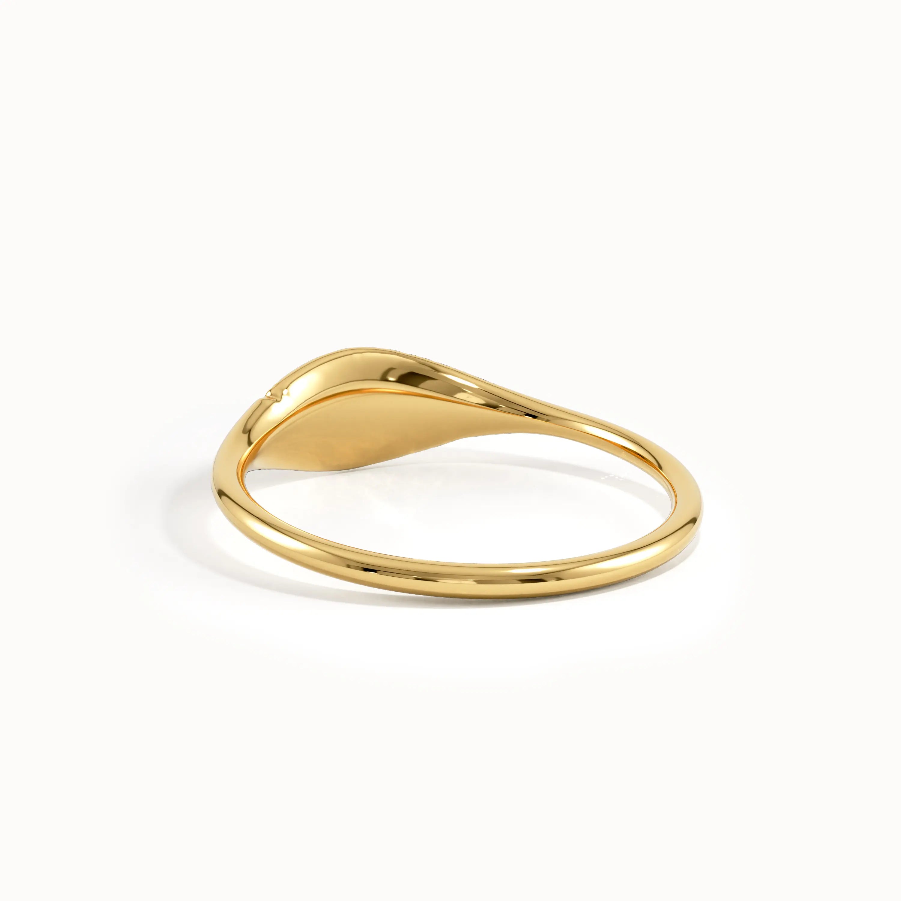 14k Solid Gold Star Signet Ring - BRENNMORE 