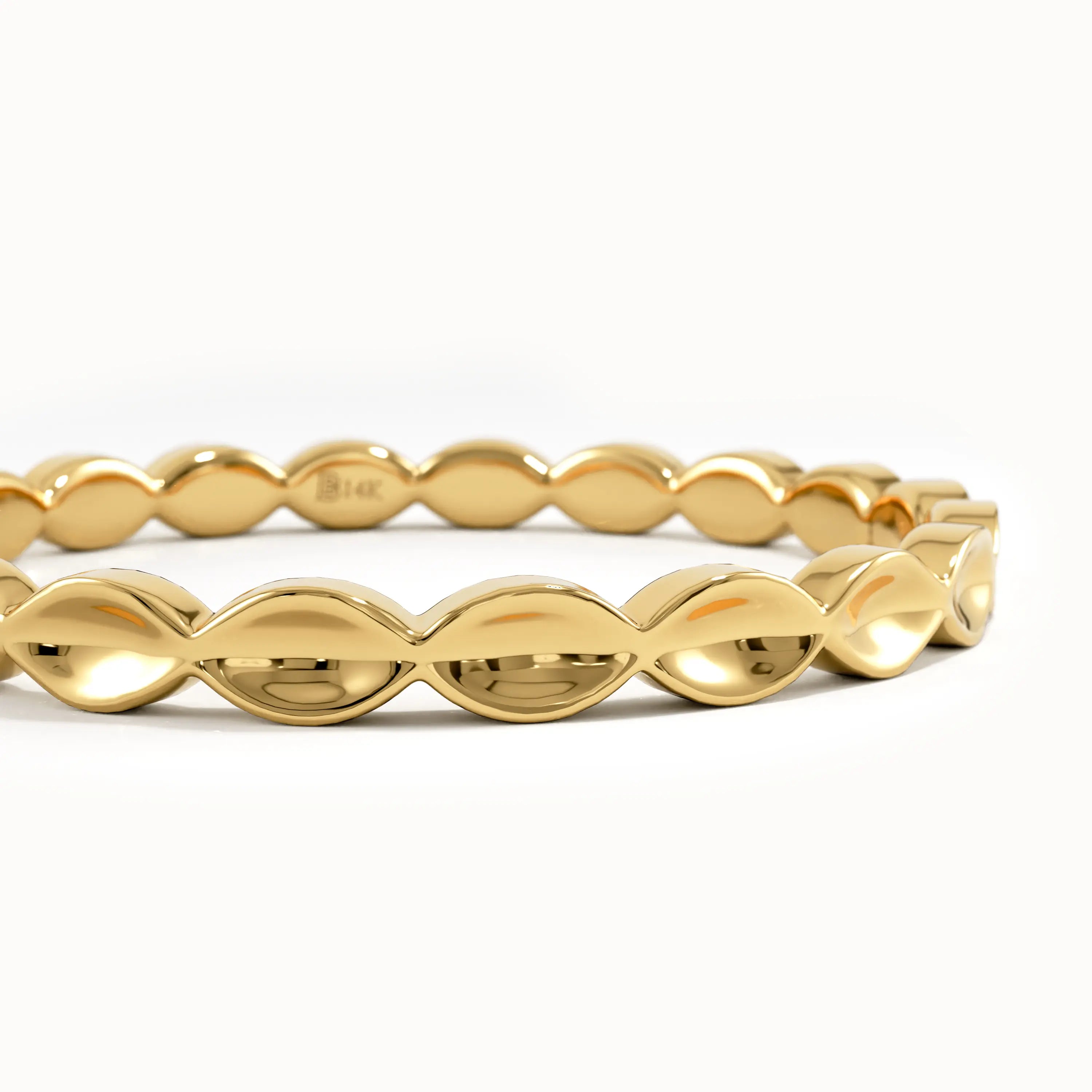 14K Solid Gold Stacking Ring - BRENNMORE 