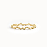 14k Solid Gold Wire Stacking Ring