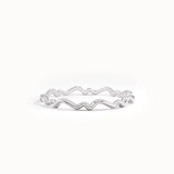 14k Solid Gold Wire Stacking Ring - BRENNMORE