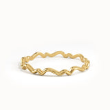 14k Solid Gold Wire Stacking Ring