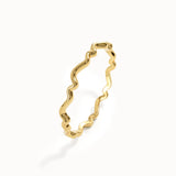 14k Solid Gold Wire Stacking Ring - BRENNMORE