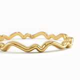 14k Solid Gold Wire Stacking Ring - BRENNMORE