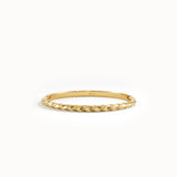 14k Solid Gold Twist Stacking Ring