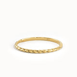 14k Solid Gold Twist Stacking Ring
