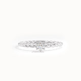 14k Solid Gold Tiny Lab Diamond Promise Ring - BRENNMORE