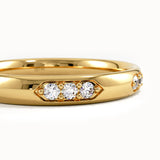 Trio Pattern Wedding Band in Gold - BRENNMORE 