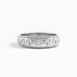Flower Pattern Gold Wedding Band