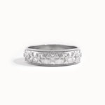 Flower Pattern Gold Wedding Band - BRENNMORE 