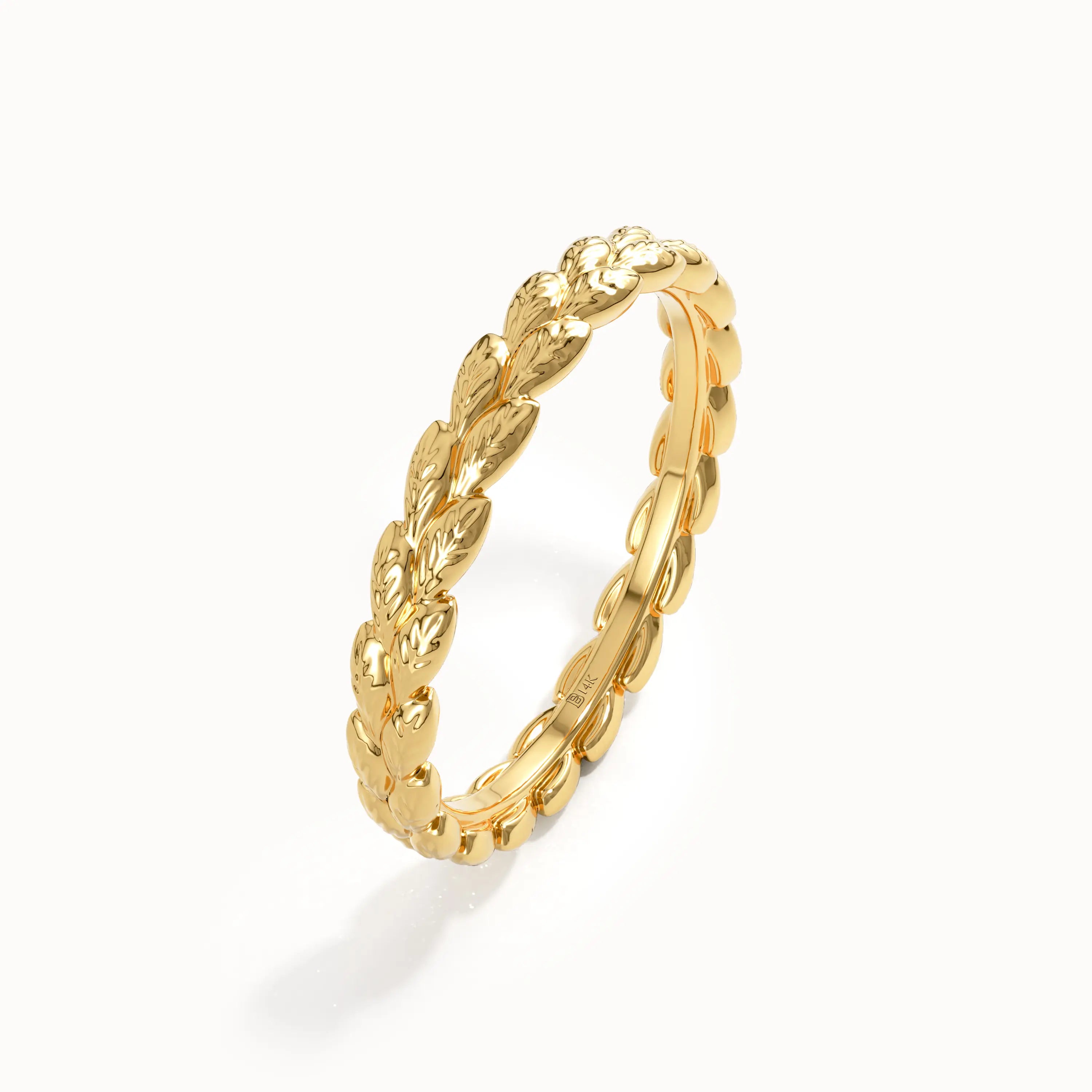 Vine Wedding Band in 14k Gold - BRENNMORE 