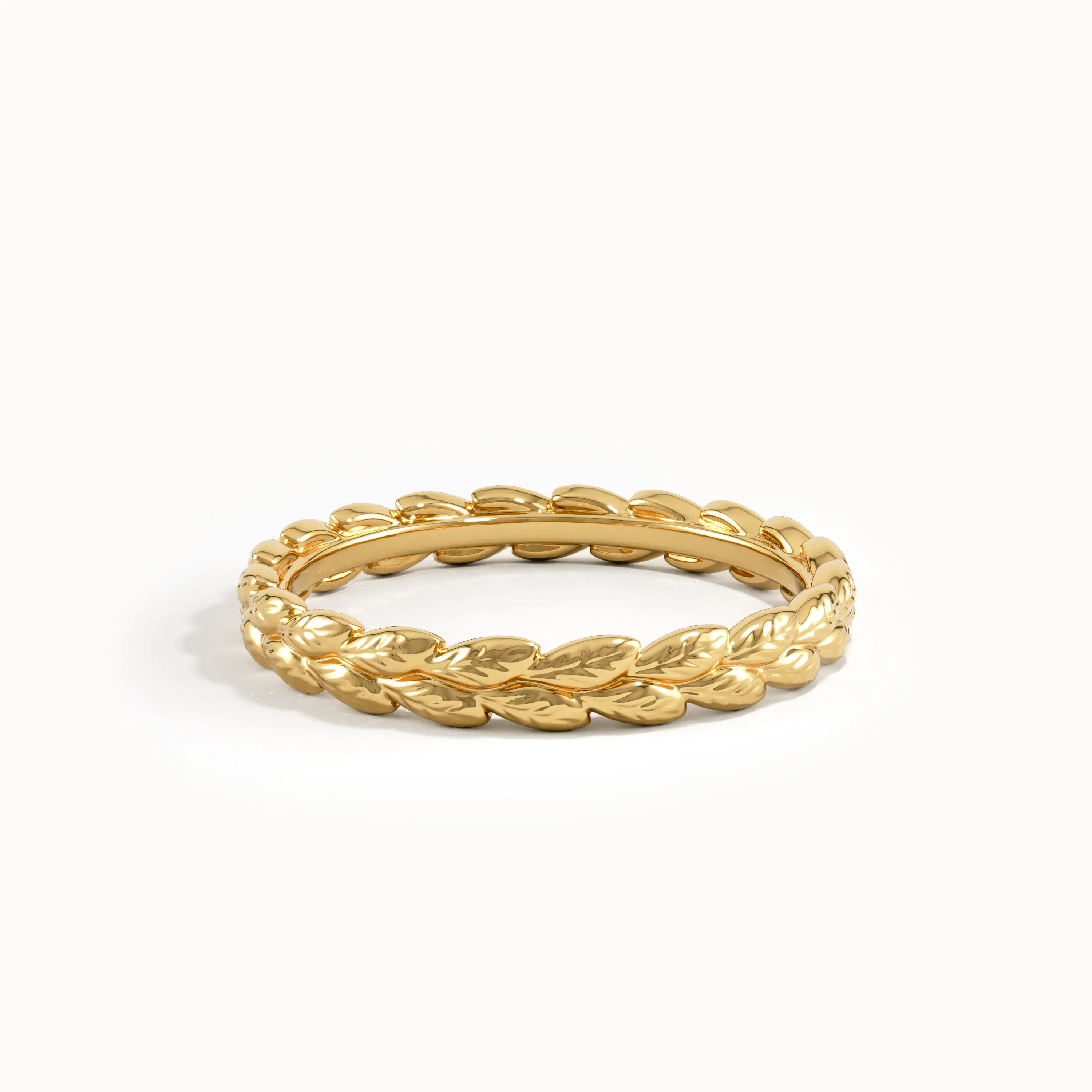 Vine Wedding Band in 14k Gold - BRENNMORE 