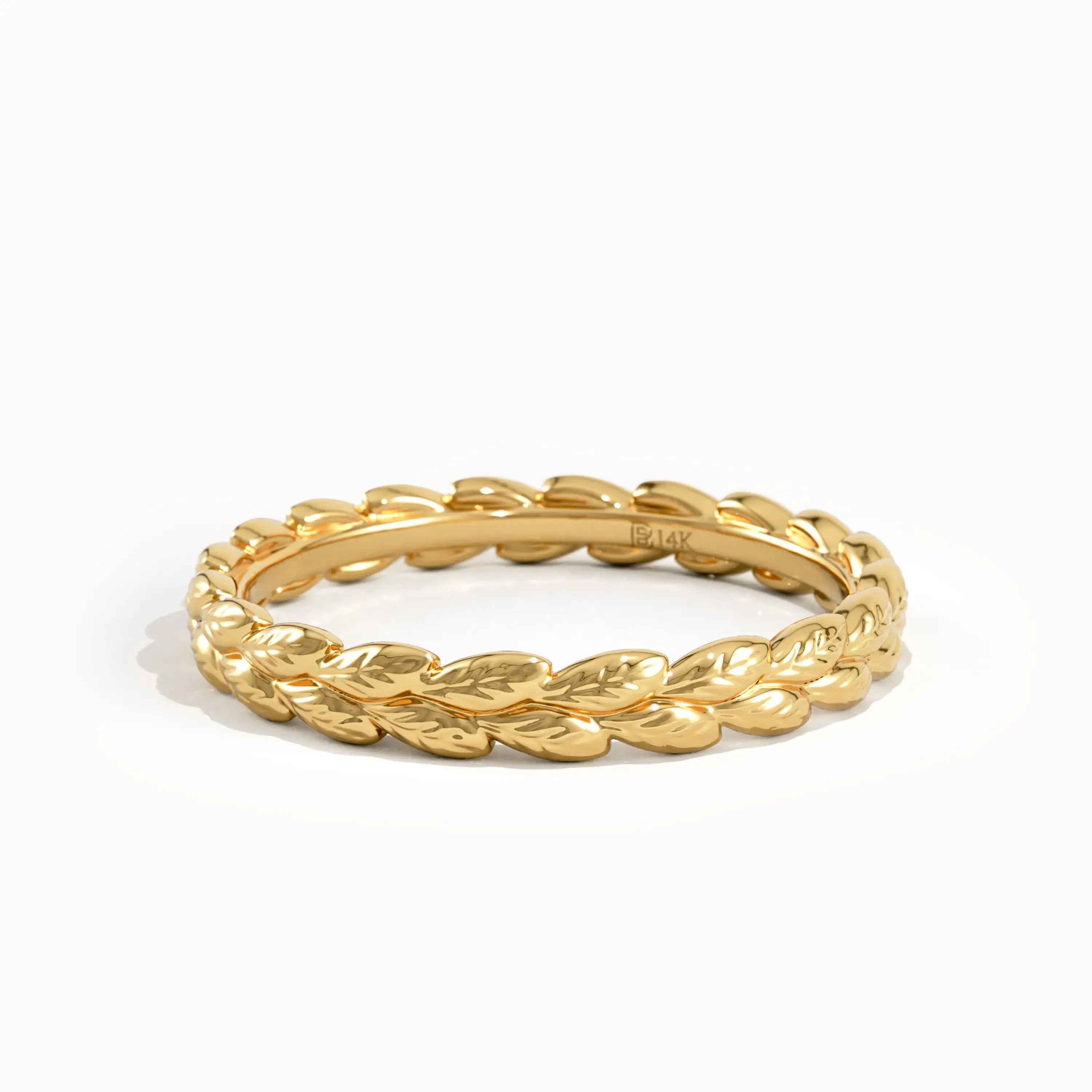 Vine Wedding Band in 14k Gold - BRENNMORE 