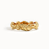 Ivy Leaf Gold Wedding Band