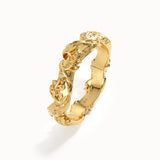 Ivy Leaf Gold Wedding Band