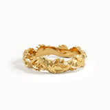 Ivy Leaf Gold Wedding Band