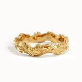 Ivy Leaf Gold Wedding Band