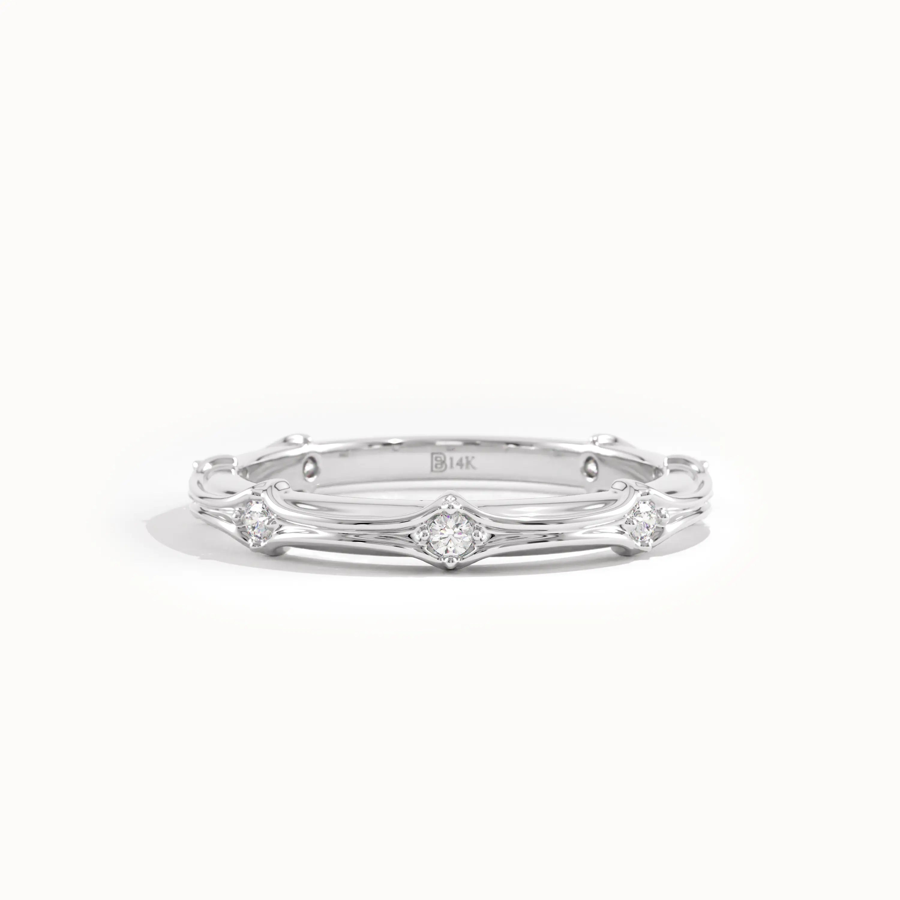 Vintage Wedding Band in 14k Gold - BRENNMORE 
