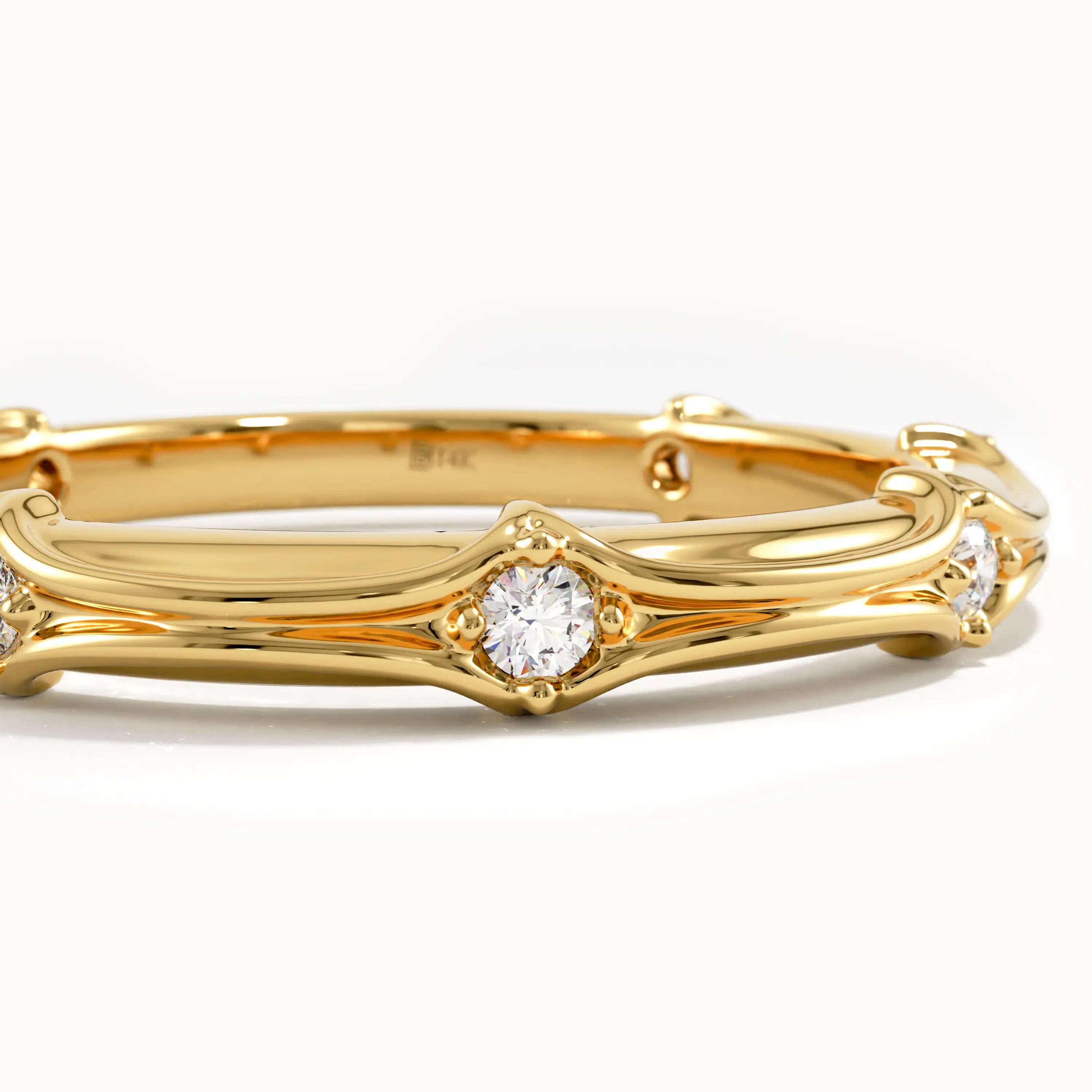 Vintage Wedding Band in 14k Gold - BRENNMORE 