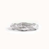 Wrapped Pave Lab Diamond Wedding Band - BRENNMORE