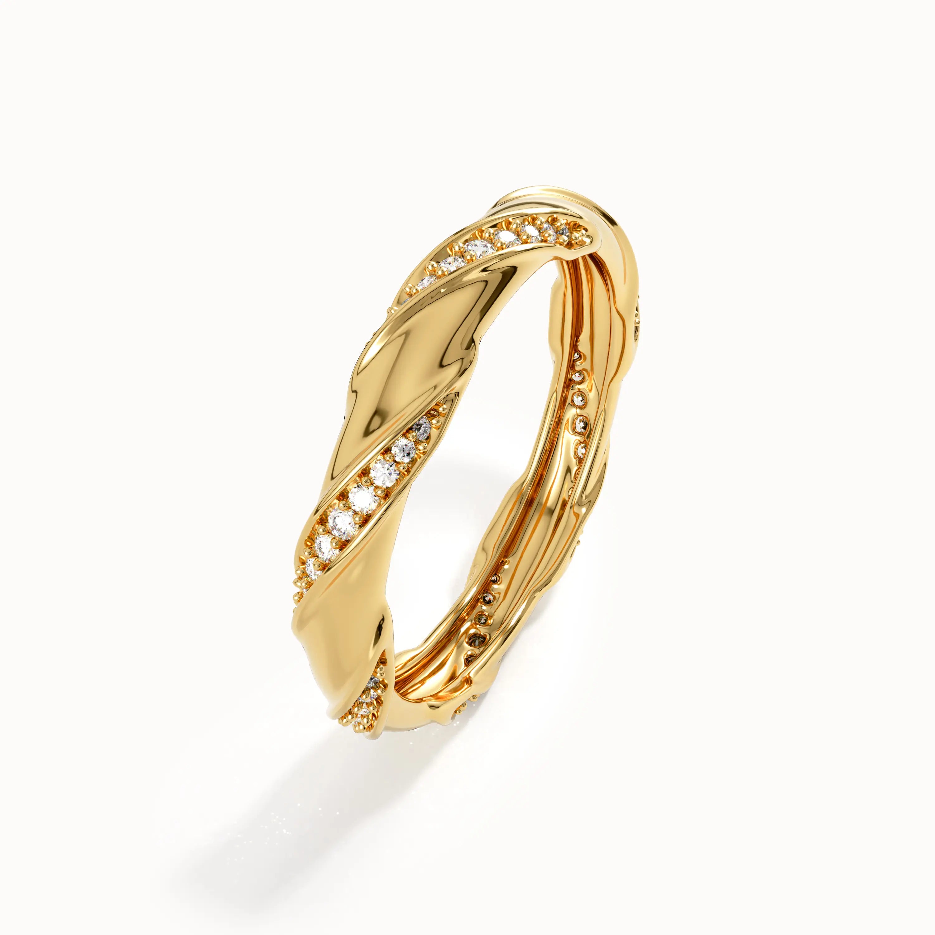 Pave Wrapped Wedding Band - BRENNMORE 