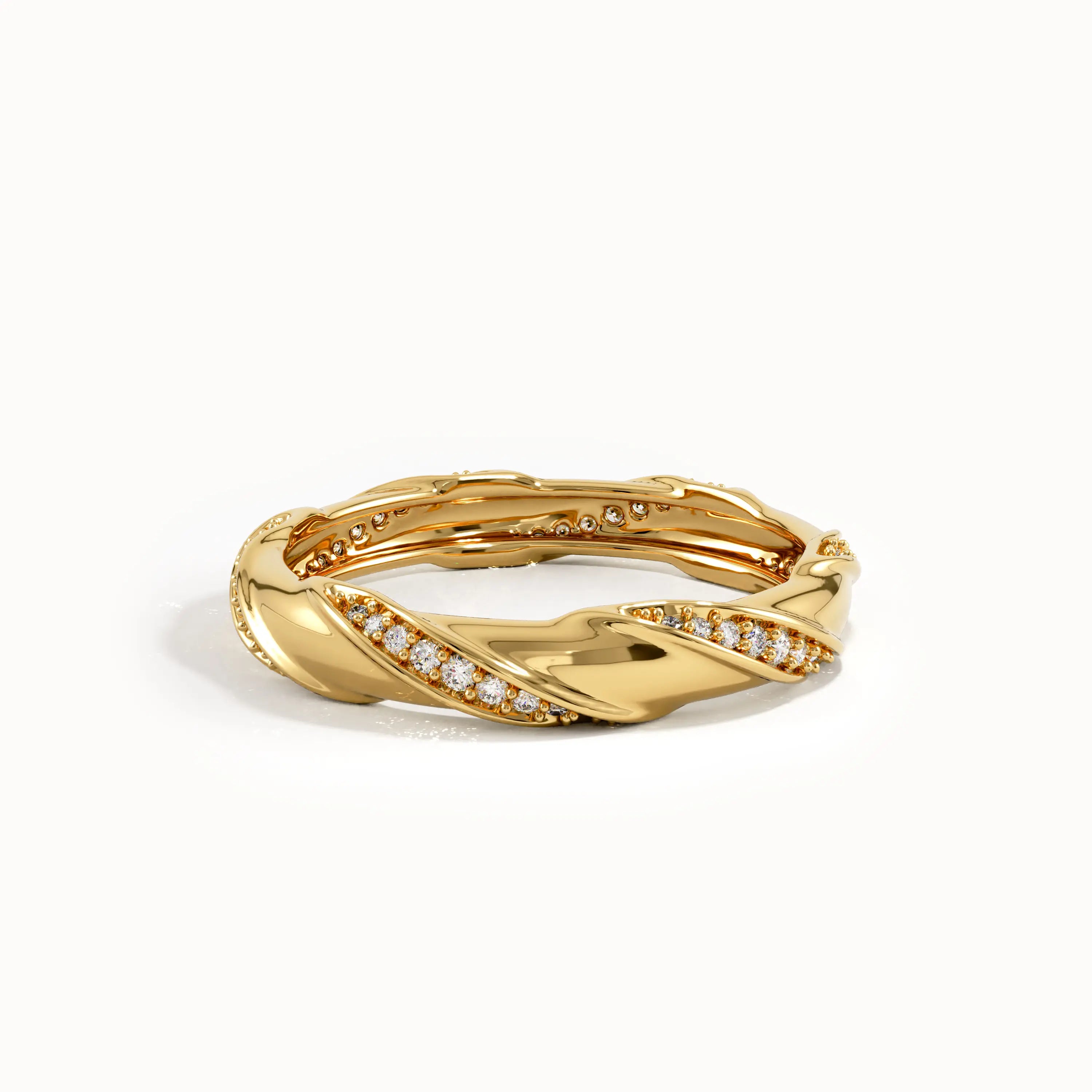 Pave Wrapped Wedding Band - BRENNMORE 