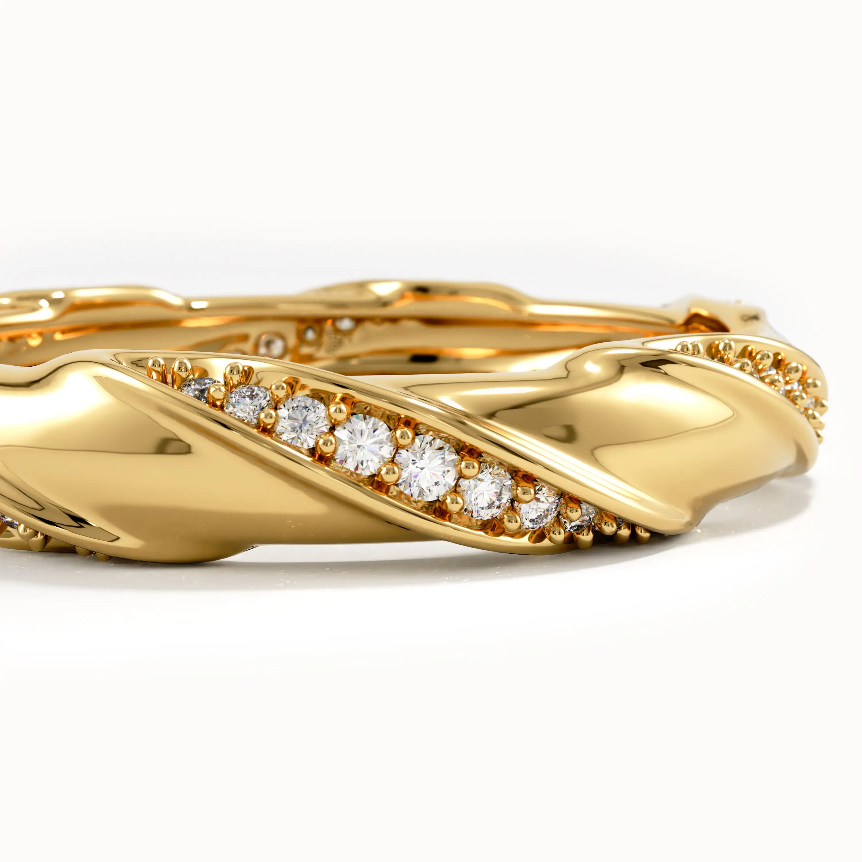 Pave Wrapped Wedding Band - BRENNMORE 