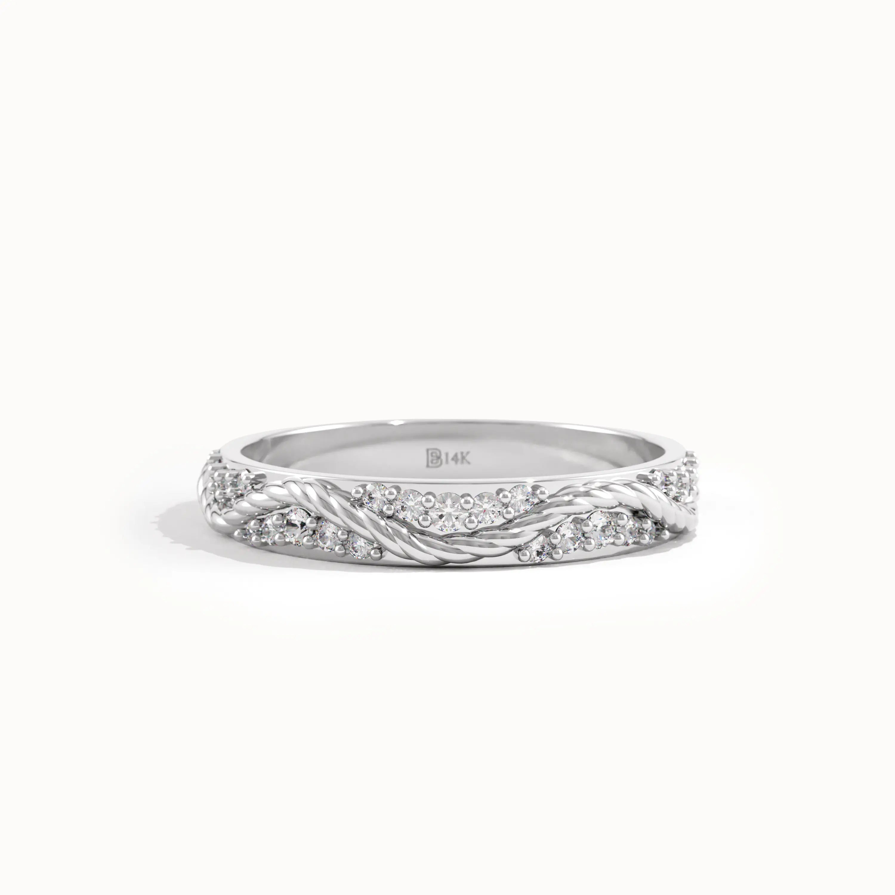Pave Ups and Downs Wedding Band - BRENNMORE