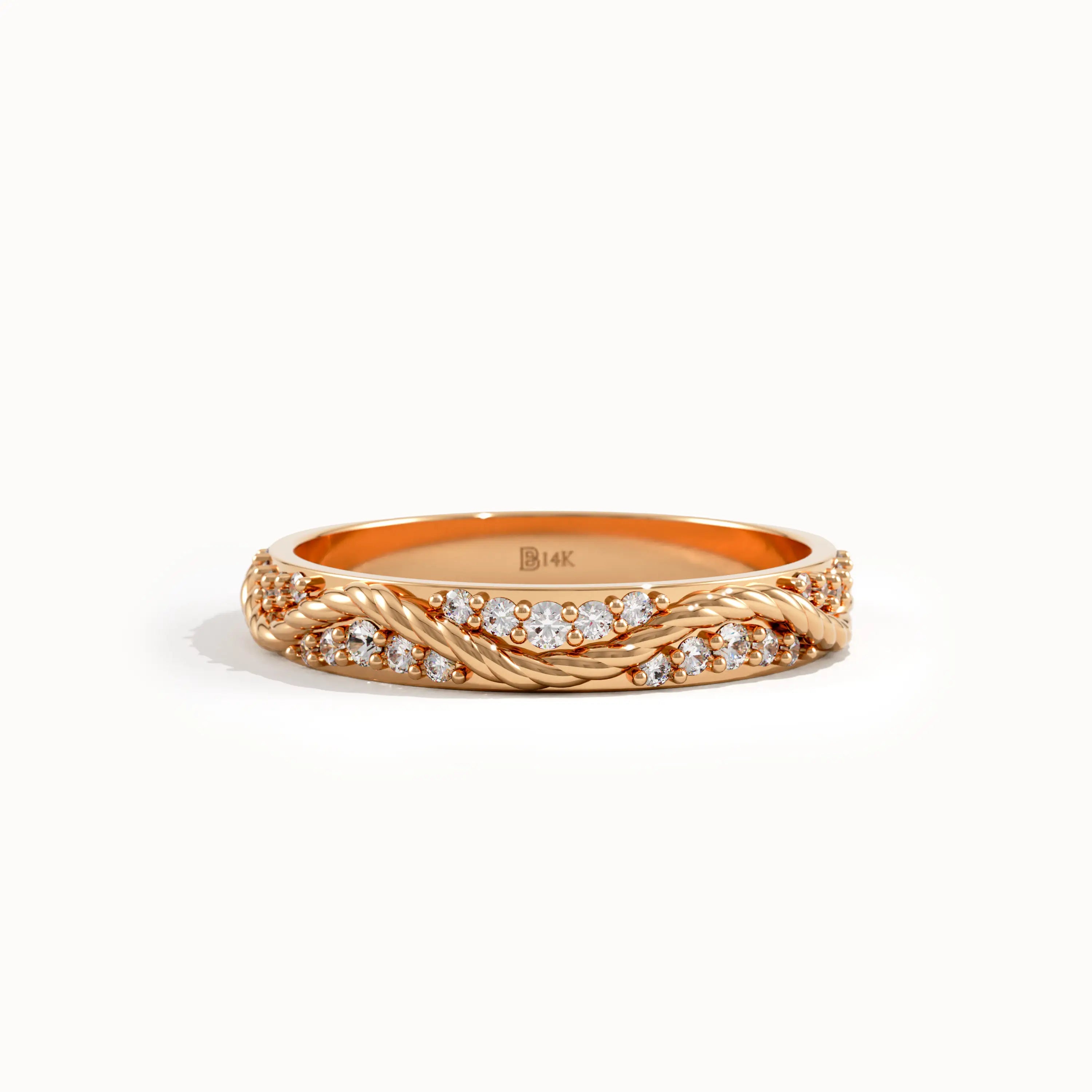 Pave Ups and Downs Wedding Band - BRENNMORE