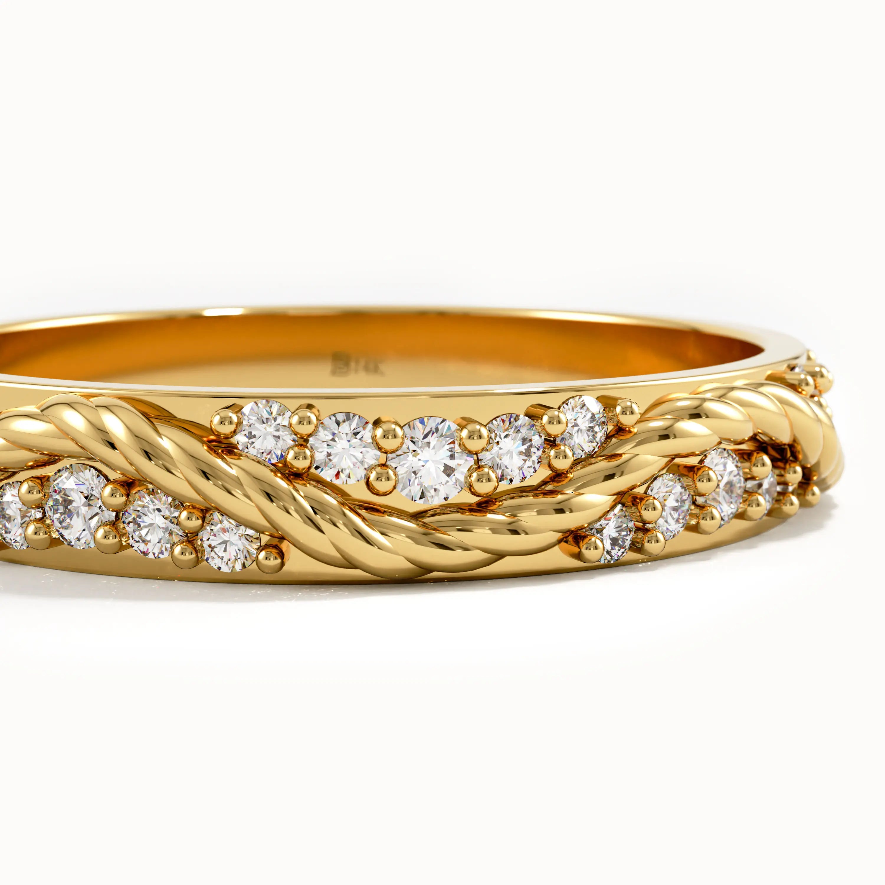 Pave Ups and Downs Wedding Band - BRENNMORE 