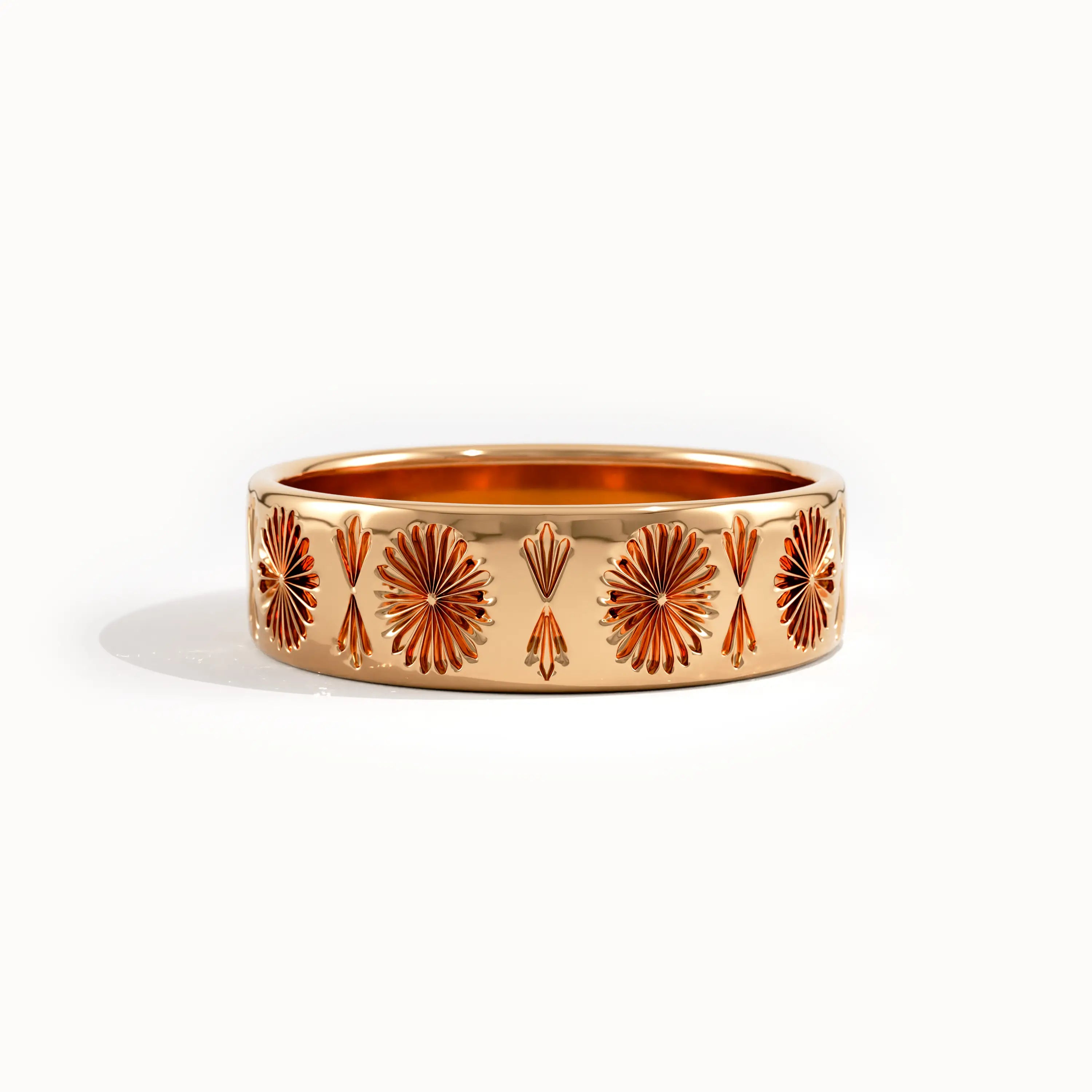 Wide Wedding Band in 14k Gold - BRENNMORE