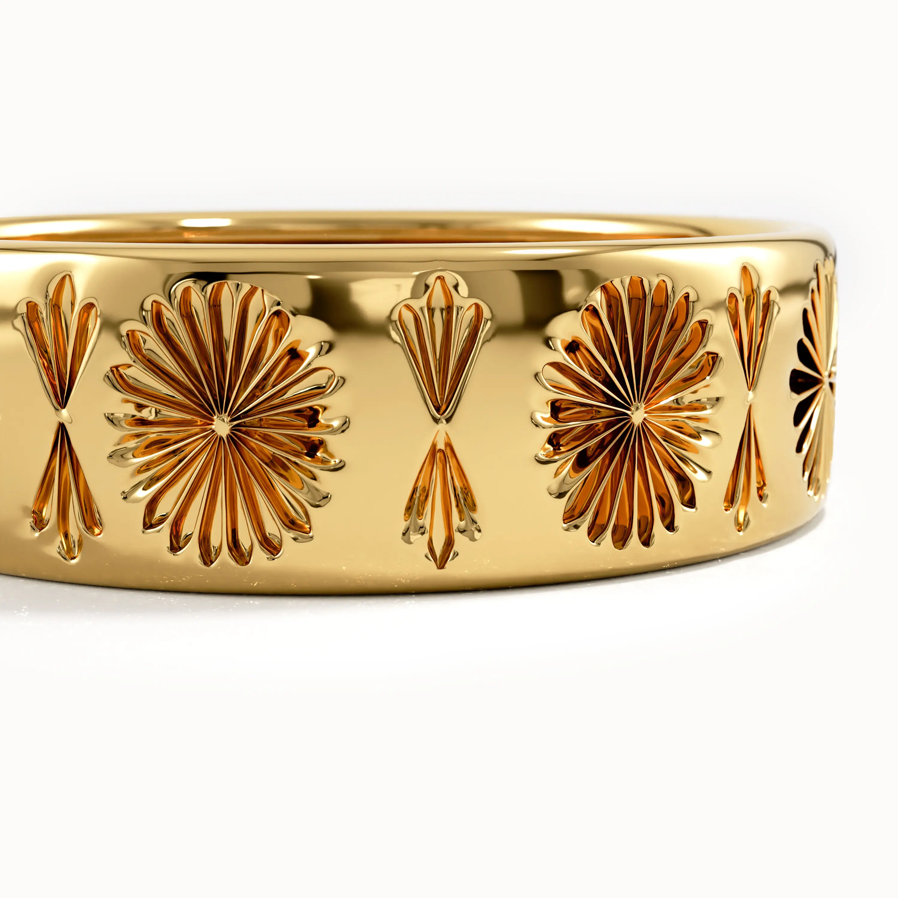 Wide Wedding Band in 14k Gold - BRENNMORE 