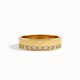 Side Pave Baguette Wedding Band - BRENNMORE