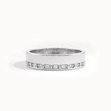 Side Pave Baguette Wedding Band - BRENNMORE