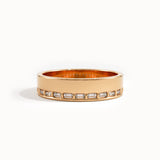 Side Pave Baguette Wedding Band - BRENNMORE
