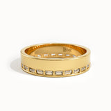 Side Pave Baguette Wedding Band - BRENNMORE