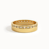 Side Pave Baguette Wedding Band - BRENNMORE 