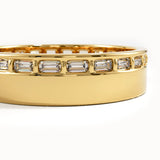 Side Pave Baguette Wedding Band - BRENNMORE 