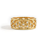 Mesh Wedding Band in Gold