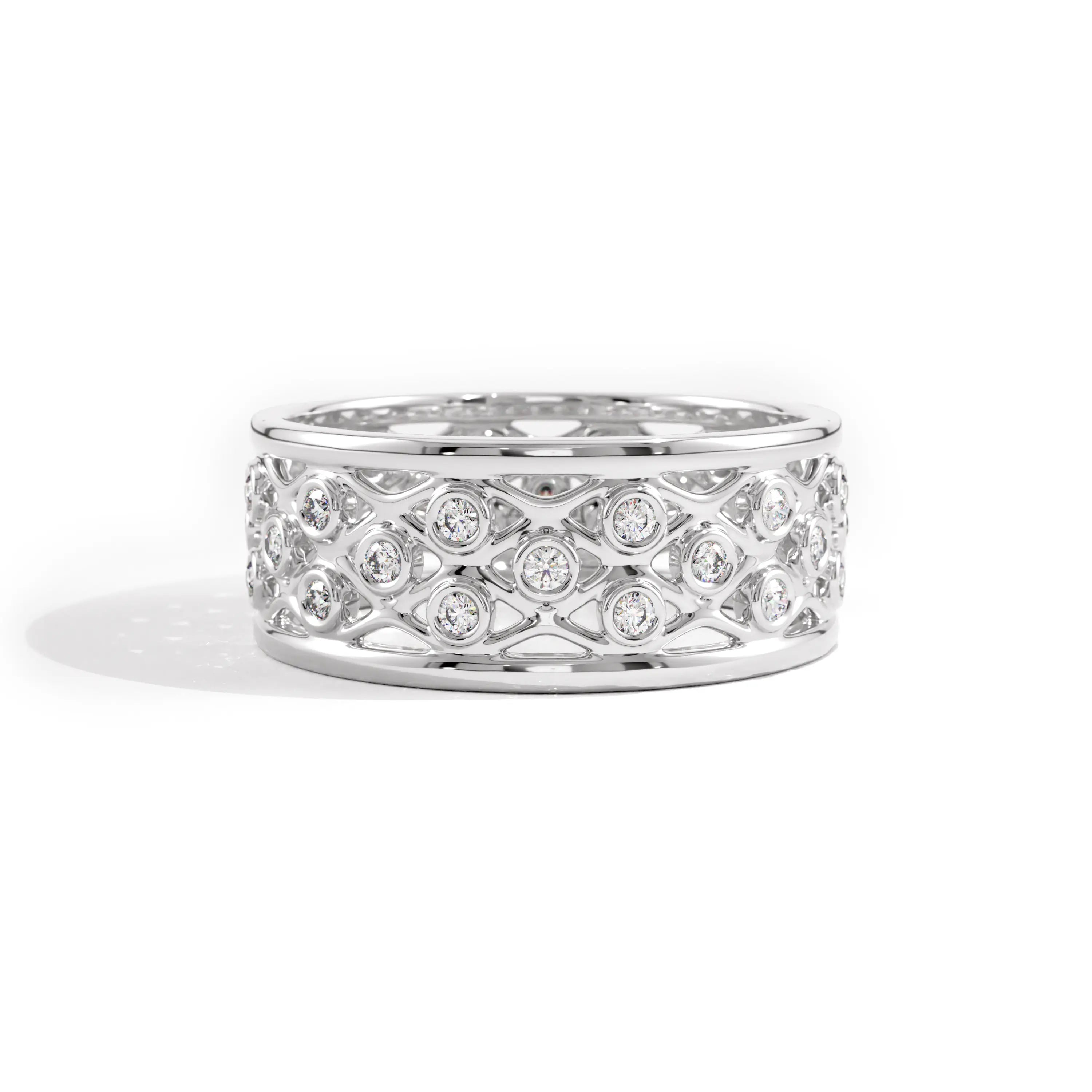 Mesh Wedding Band in Gold