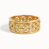 Mesh Wedding Band in Gold