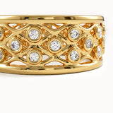 Mesh Wedding Band in Gold
