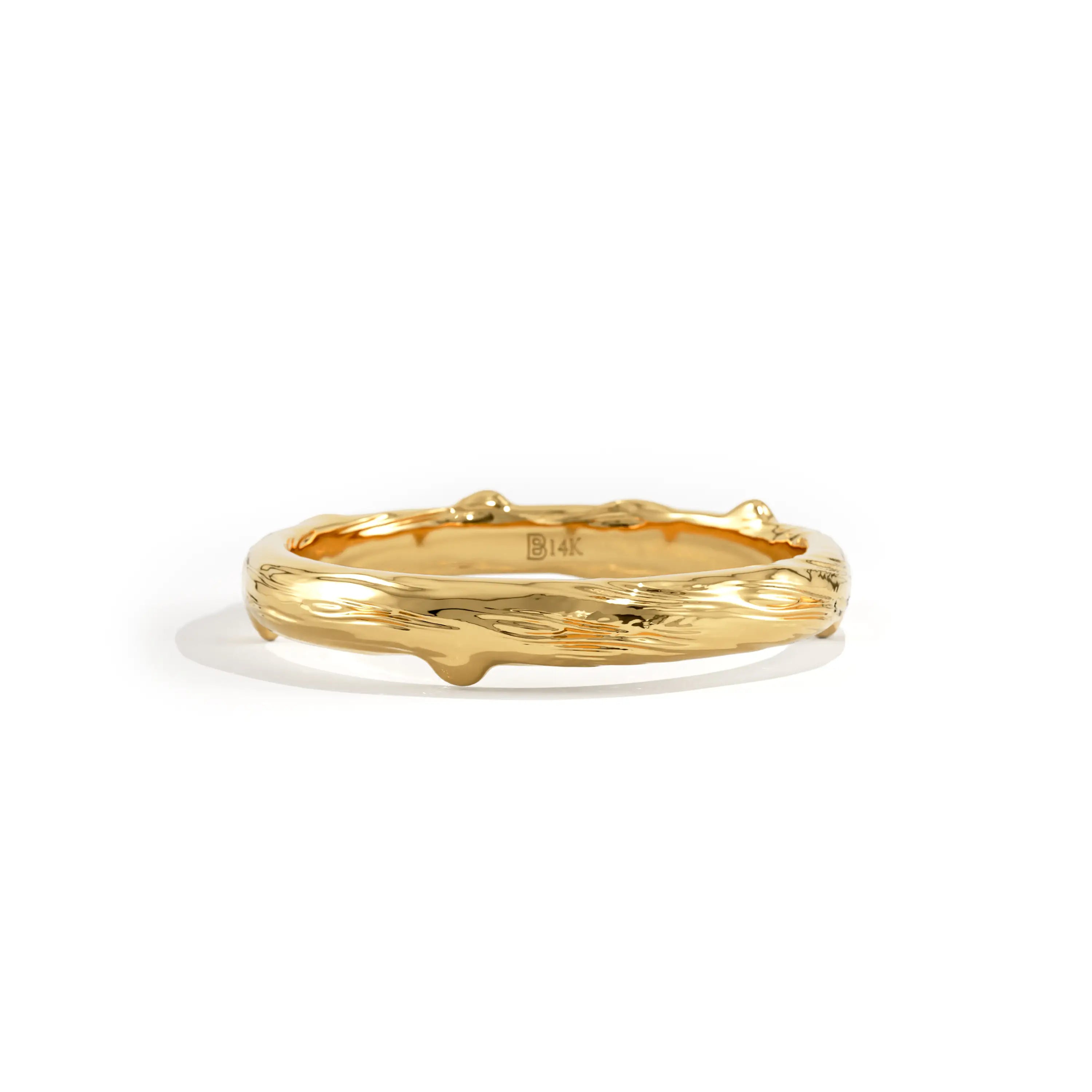 Gold Tree Branch Wedding Band - BRENNMORE 