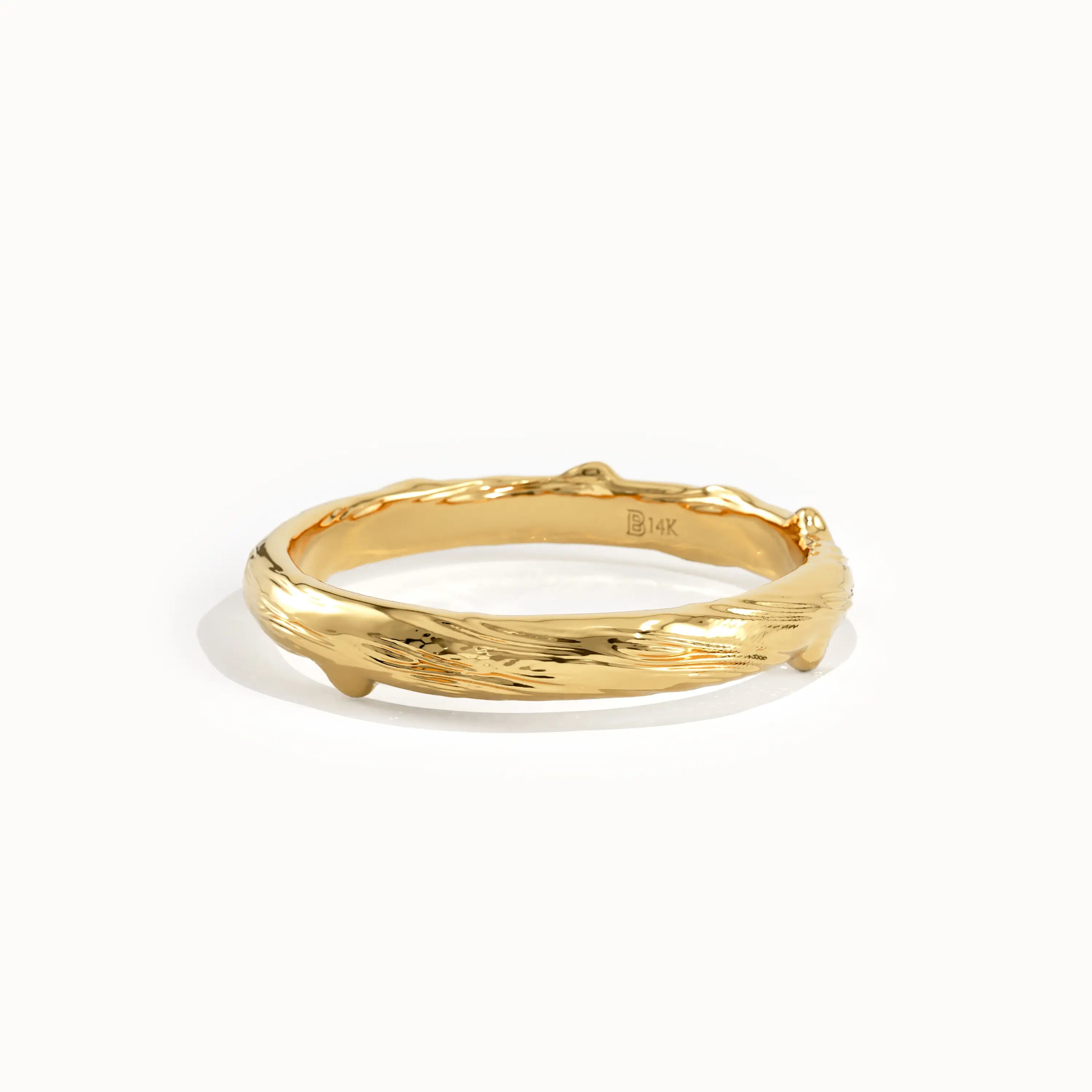 Gold Tree Branch Wedding Band - BRENNMORE 