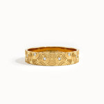 Circle Waves Wedding Band in Gold - BRENNMORE 